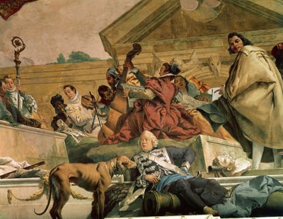 Europe, one of the Four Continents from the ceiling of the 